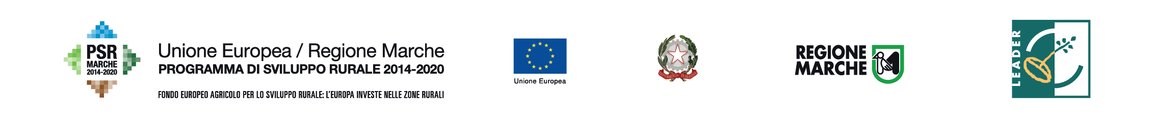 bannel logo unione europea e regione marche